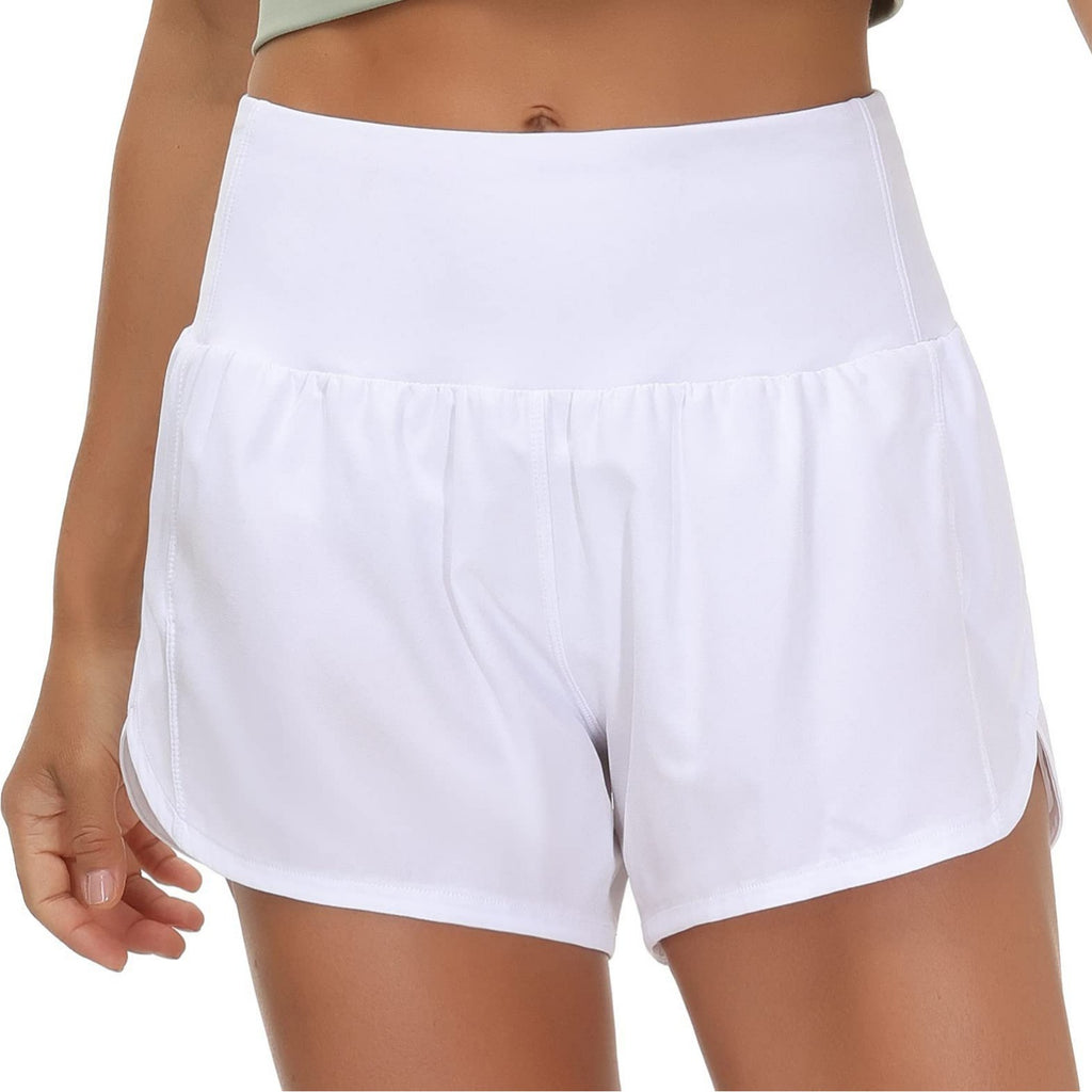 High-Waist 2-in-1 Running Shorts with Built-In Liner