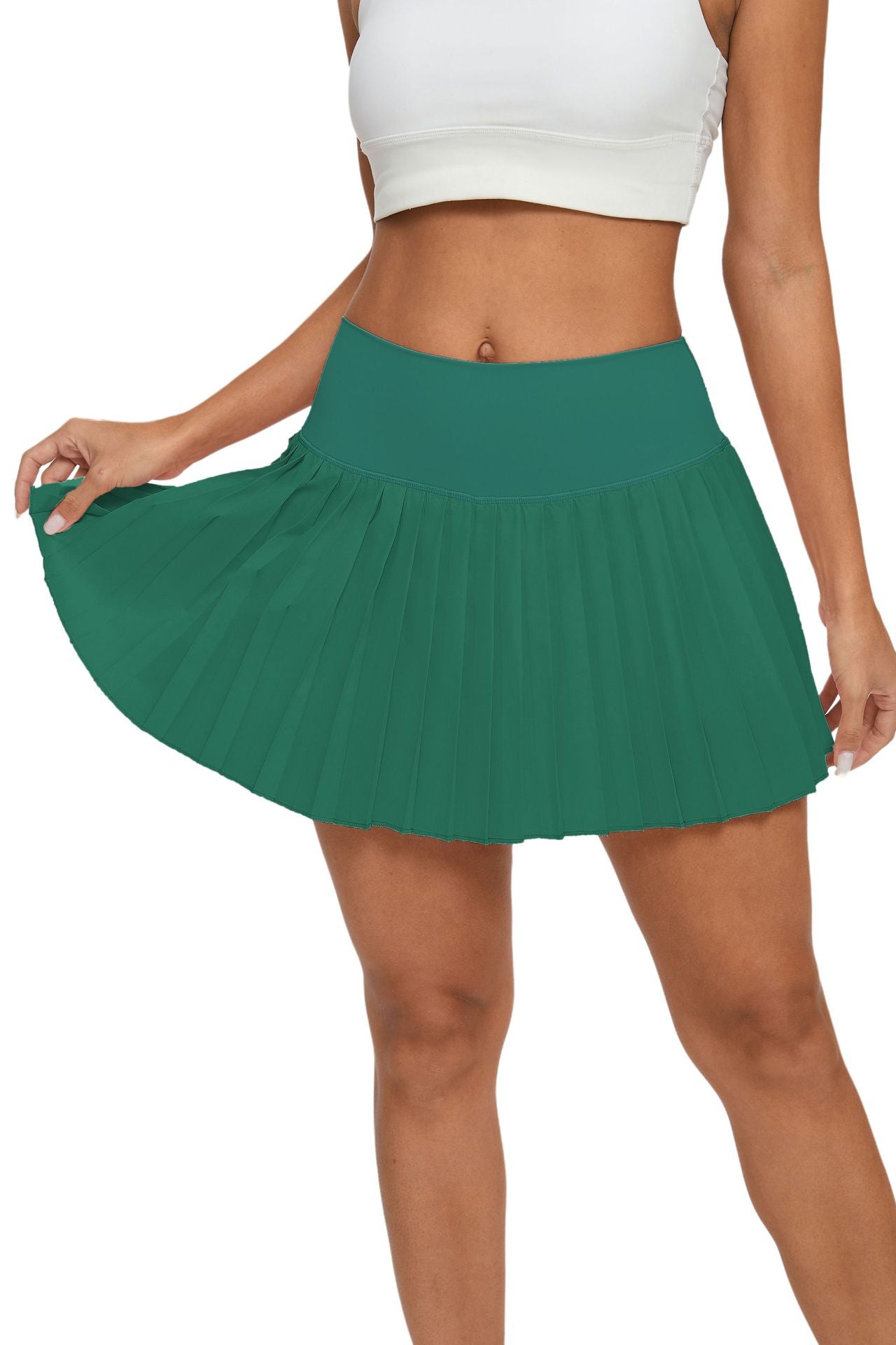 Pleated Active Skirt with Built-In Shorts & Pockets.