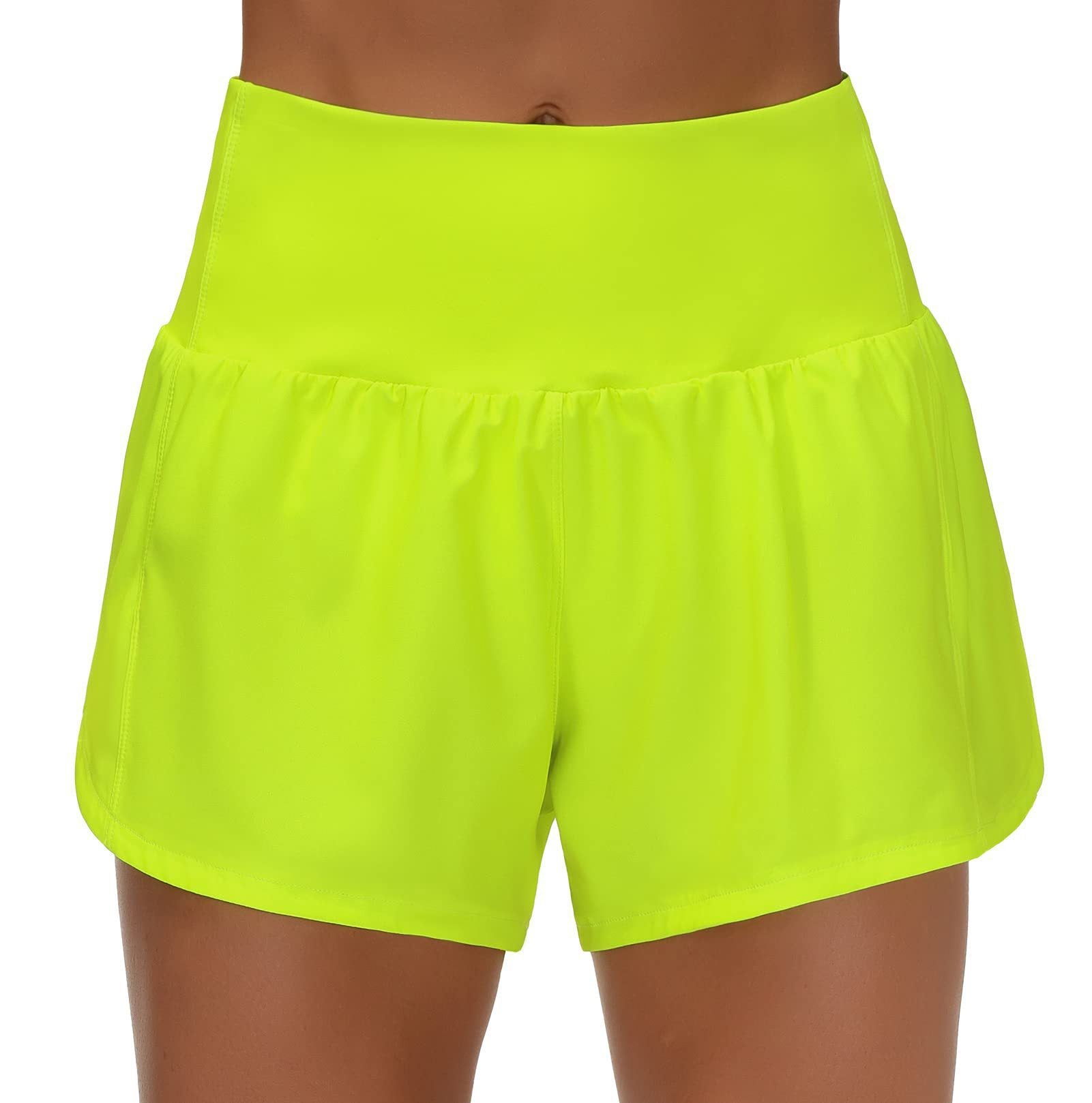 High-Waist 2-in-1 Running Shorts with Built-In Liner