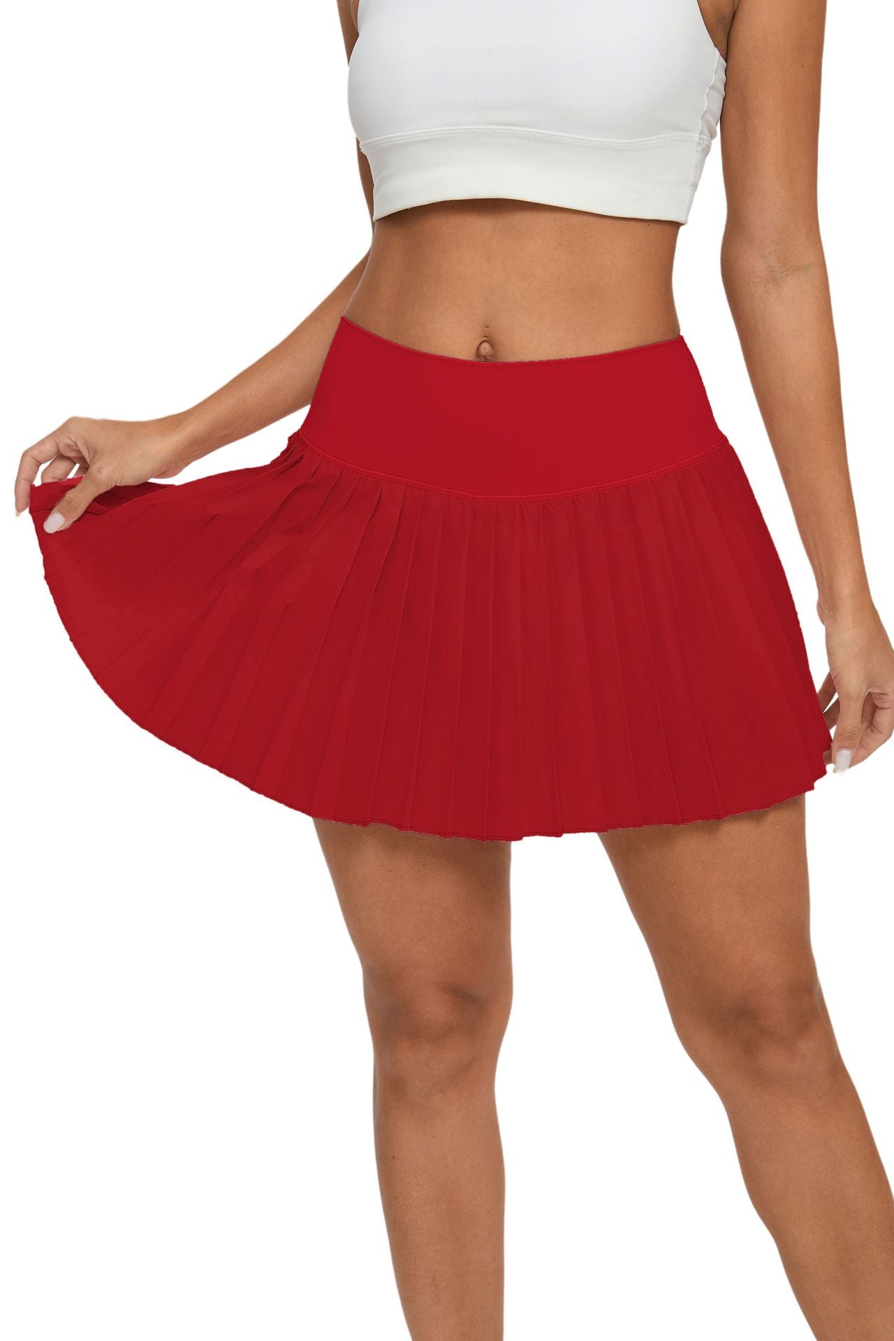 Pleated Active Skirt with Built-In Shorts & Pockets.