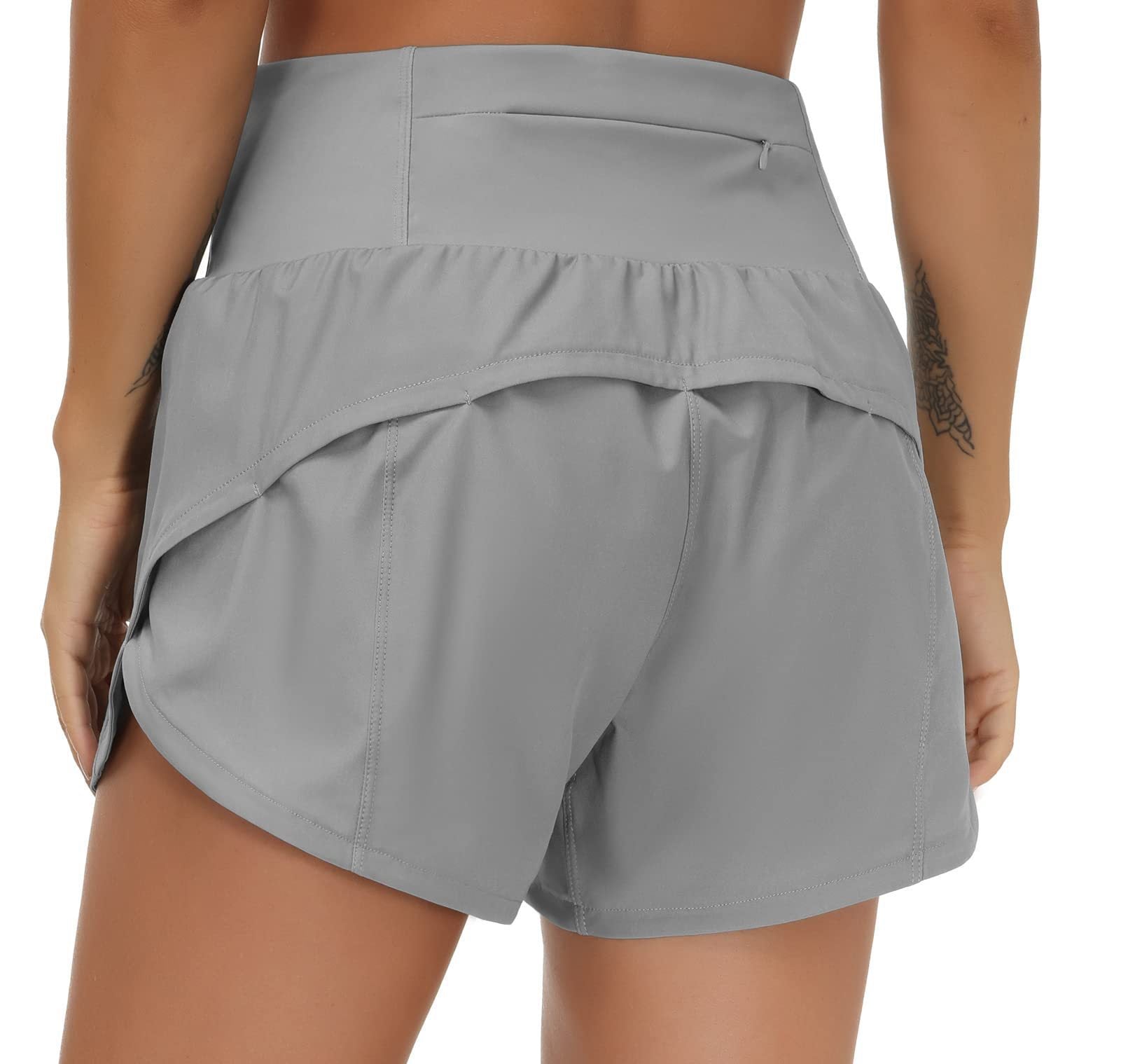 High-Waist 2-in-1 Running Shorts with Built-In Liner