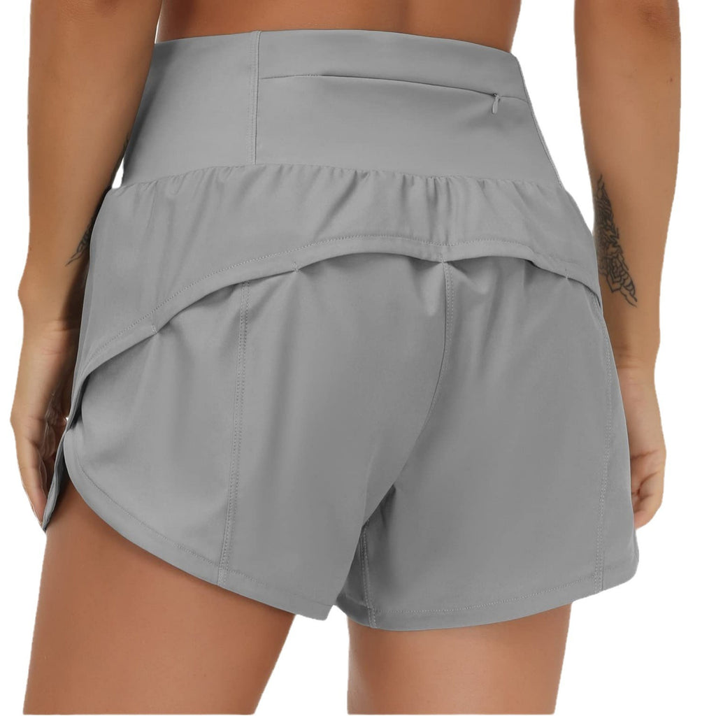 High-Waist 2-in-1 Running Shorts with Built-In Liner
