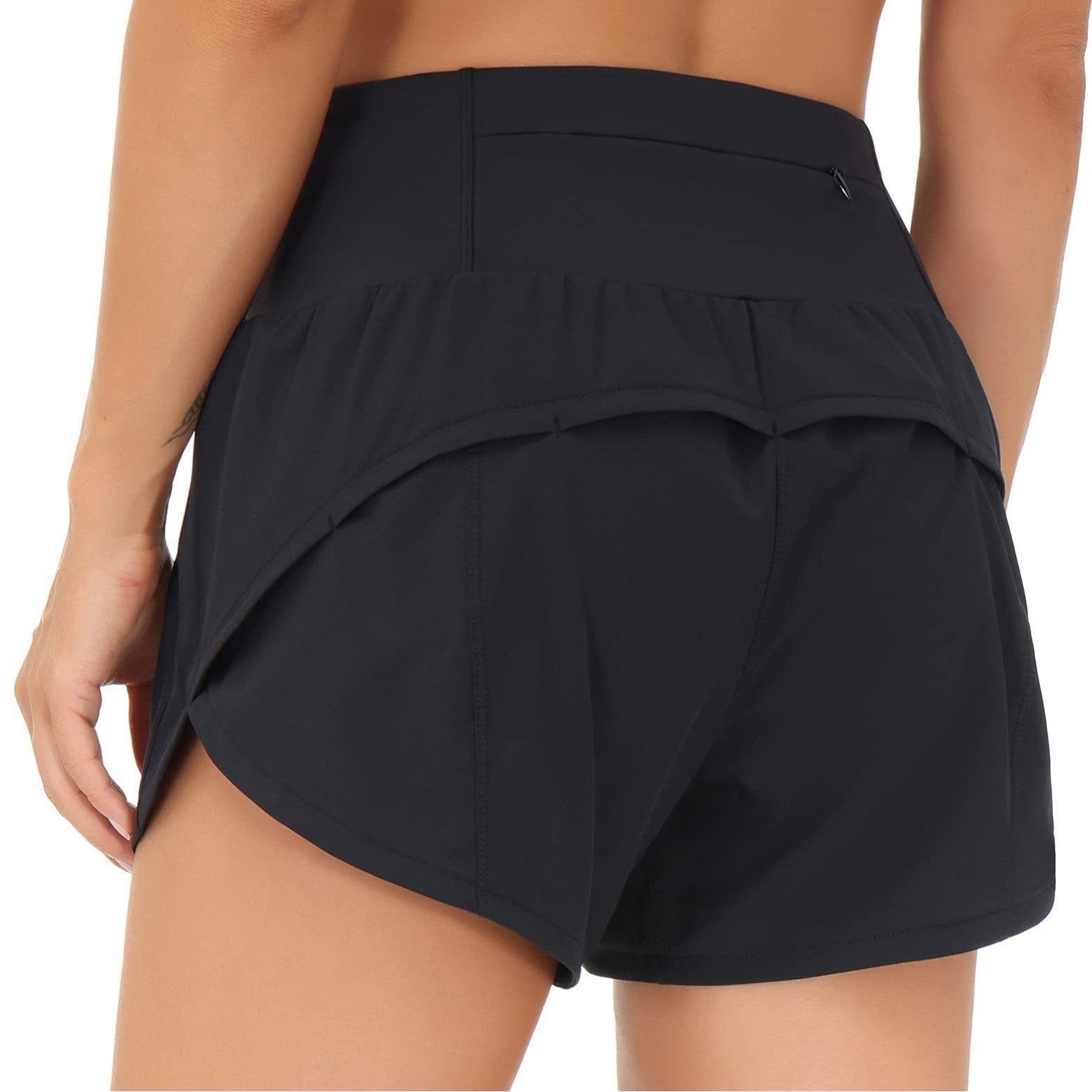 High-Waist 2-in-1 Running Shorts with Built-In Liner